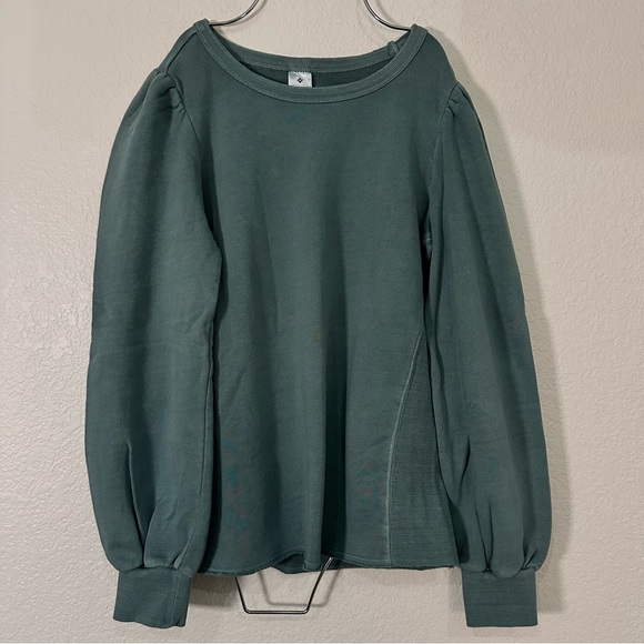 Teal Puff Sleeve Sweatshirt - Picture 6 of 8